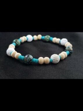 BROWN JASPER & TURQUOISE